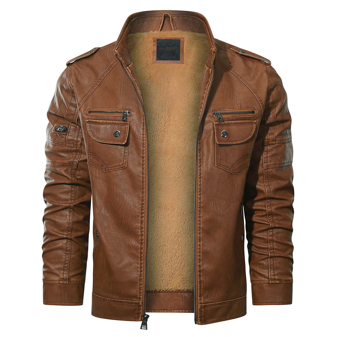 Bruno | Gefütterte Bikerjacke