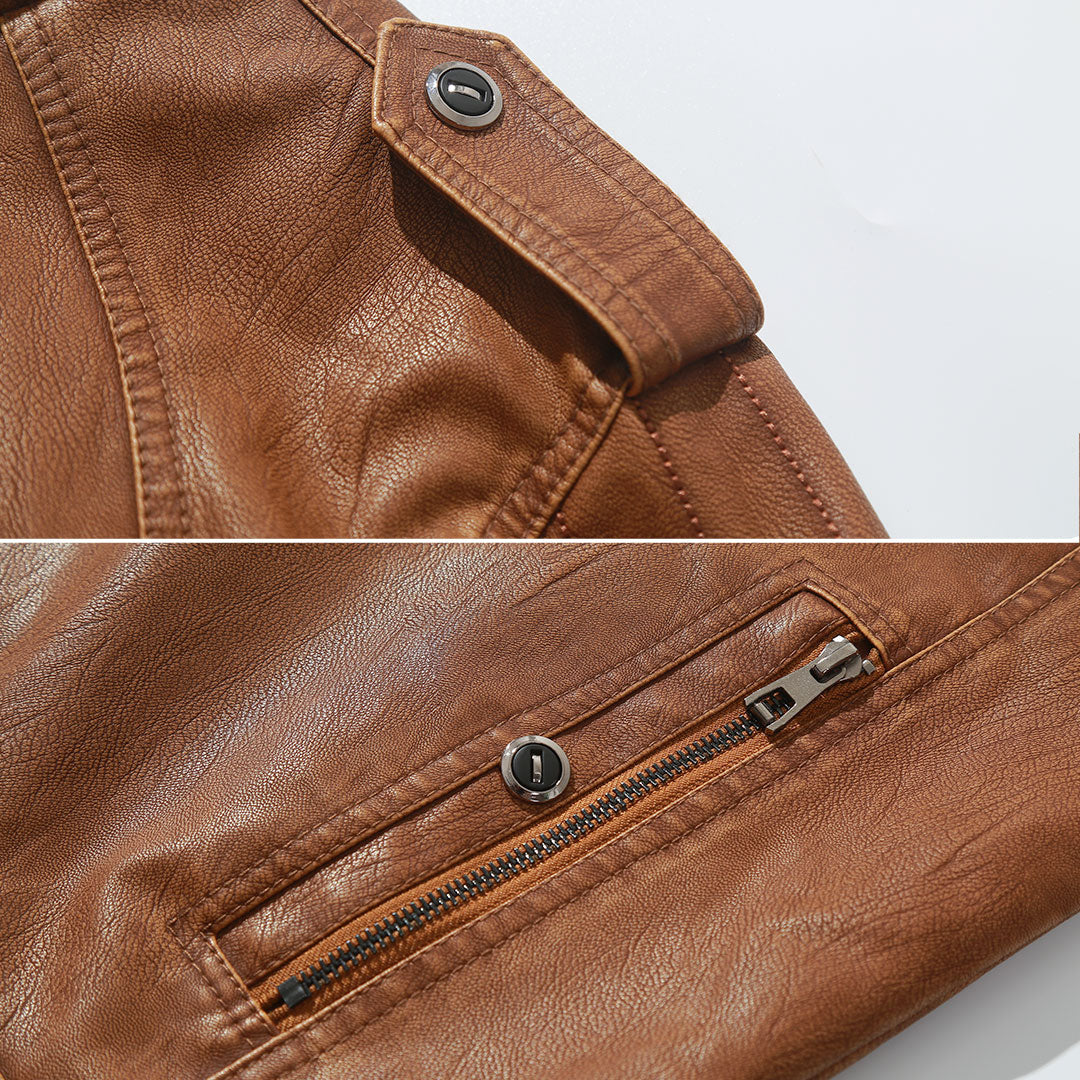 Bruno | Gefütterte Bikerjacke